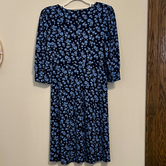 LARK & RO Women’s Blue Floral Dress, EUC, Size 4 - Picture 2 of 9